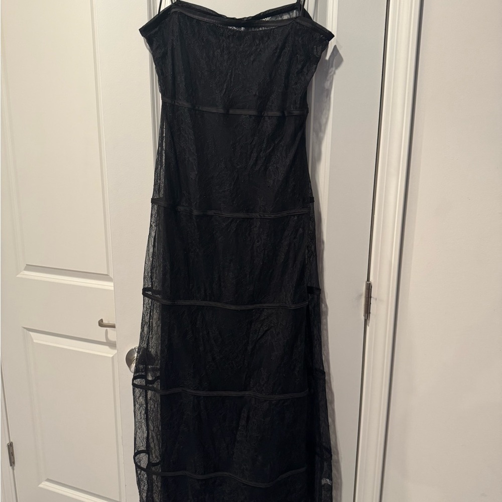 Gianni Bini x Caelynn Bell Bella Lace Sleeveless Long Slip Dress NWT size 10 - Picture 2 of 7